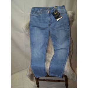 Lee Women's Jeans Skinny Mid Rise Blue Denim Size 12 Short NWT